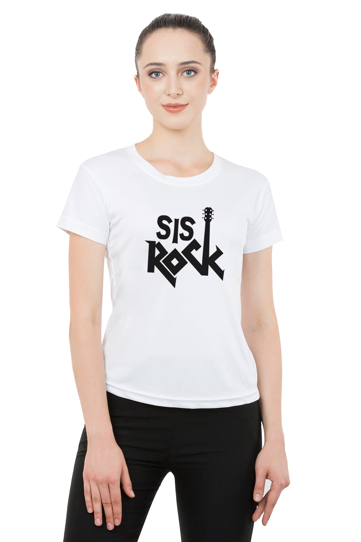Bro rock-Sis rock matching Sibling t shirts - white