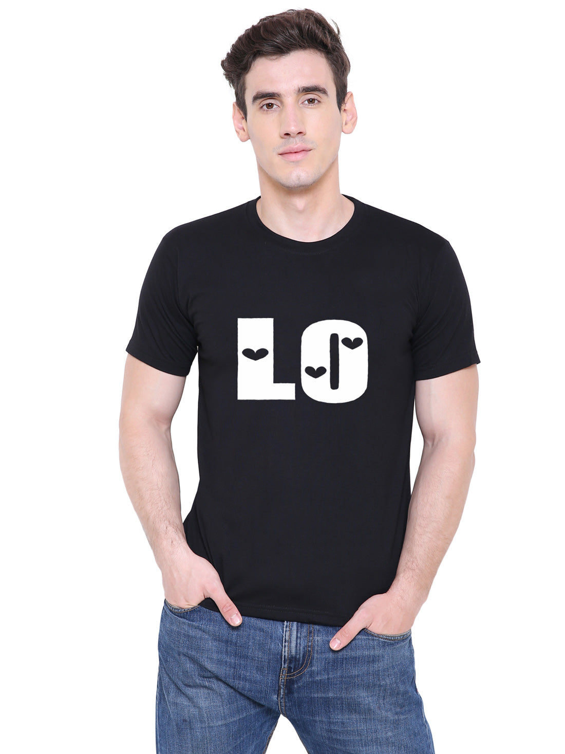 Love matching Couple T shirts- Black