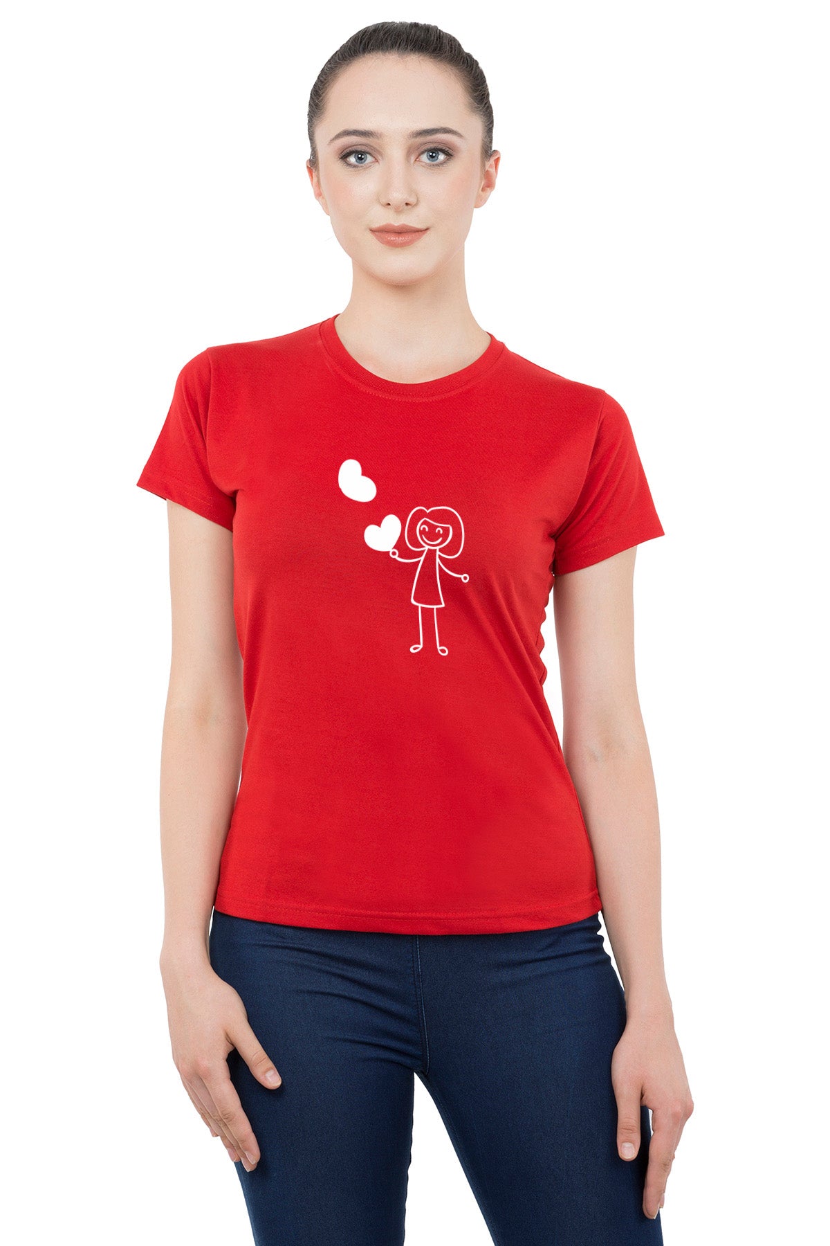 Love Bubble matching Couple T shirts- Red