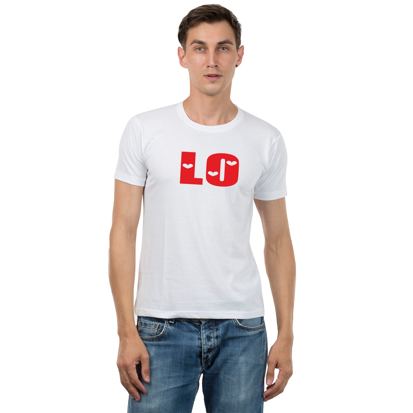 Love matching Couple T shirts- White