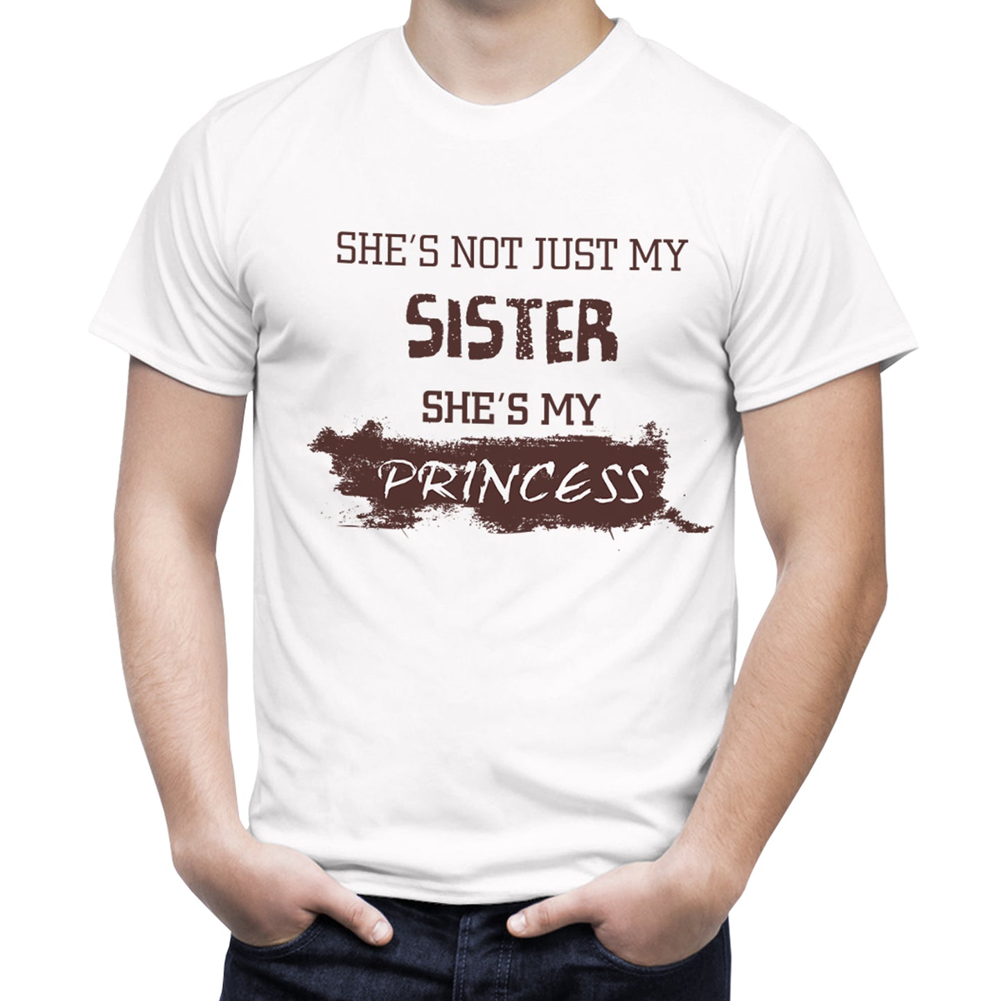 My brother is my hero- My sister is my princess matching Sibling t shirts - white