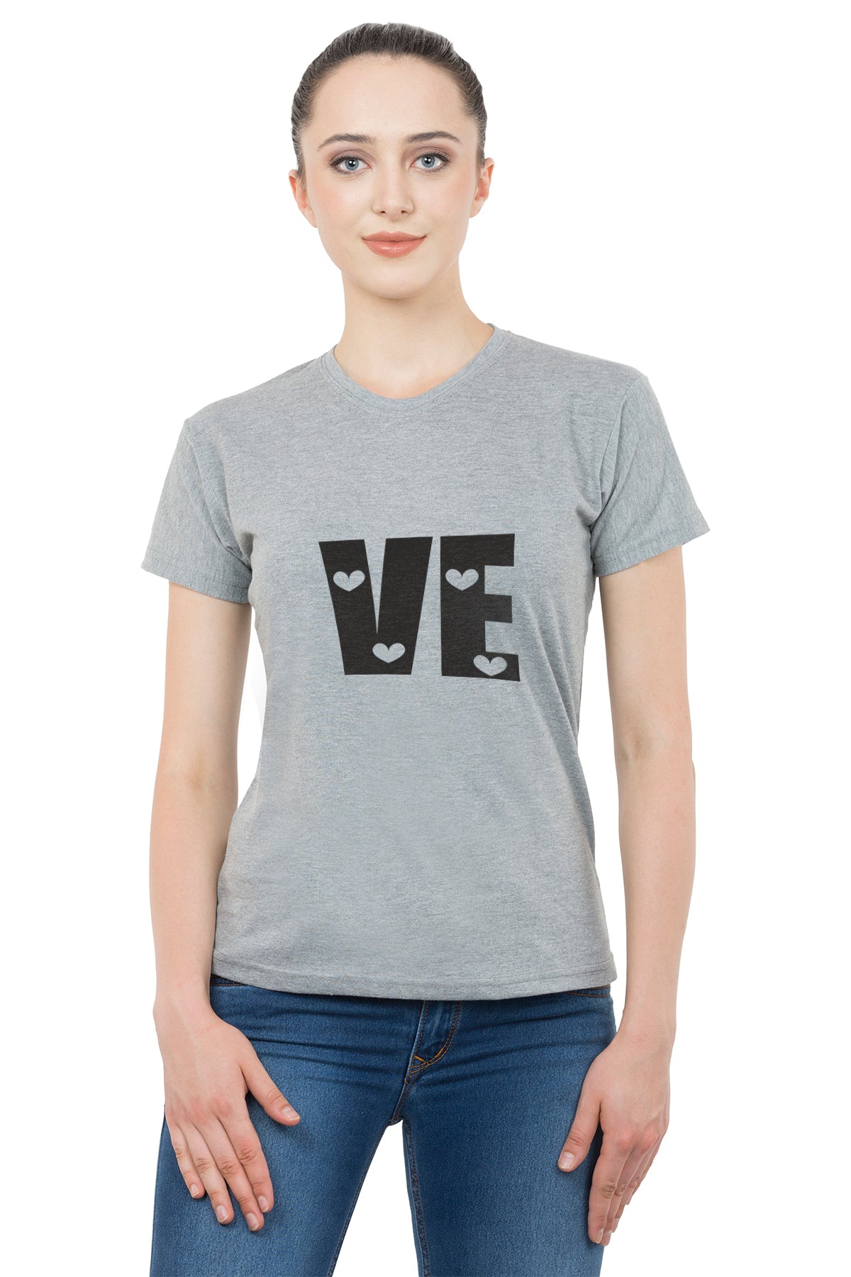 Love matching Couple T shirts- Grey
