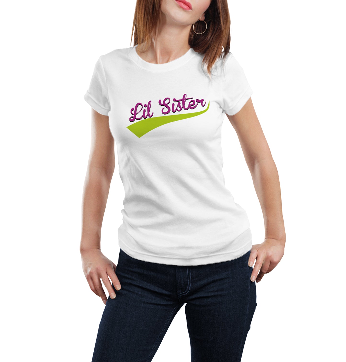 Big brother- Lil sister matching Sibling t shirts - white