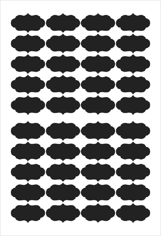 iberry's 108 pieces Waterproof Vinyl Stickers for Mason Jars Glass Bottle, Decals Craft, Kitchen Jar (Paper, 7 cm x 4 cm, Black, 108 Piece) -(2)