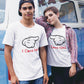 Love him her Matching Couple Tshirt for Men & Women Cotton Printed Regular Fit Tshirts-  (Set of 2)-30