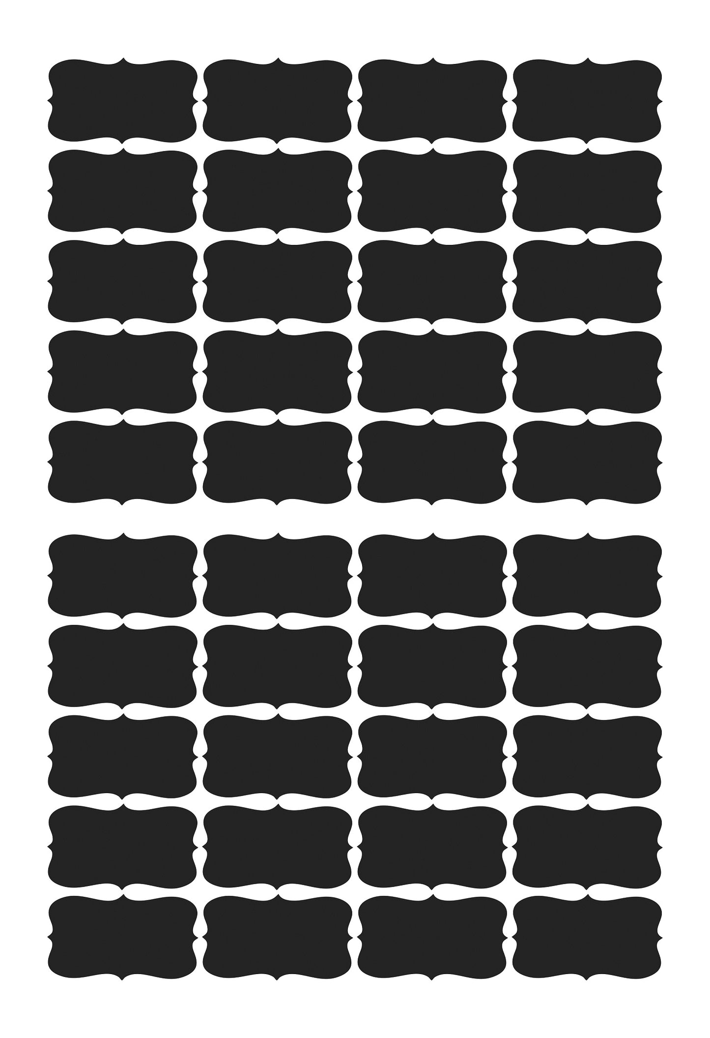 iberry's 108 pieces Waterproof Vinyl Stickers for Mason Jars Glass Bottle, Decals Craft, Kitchen Jar (Paper, 7 cm x 4 cm, Black, 108 Piece) -(5)