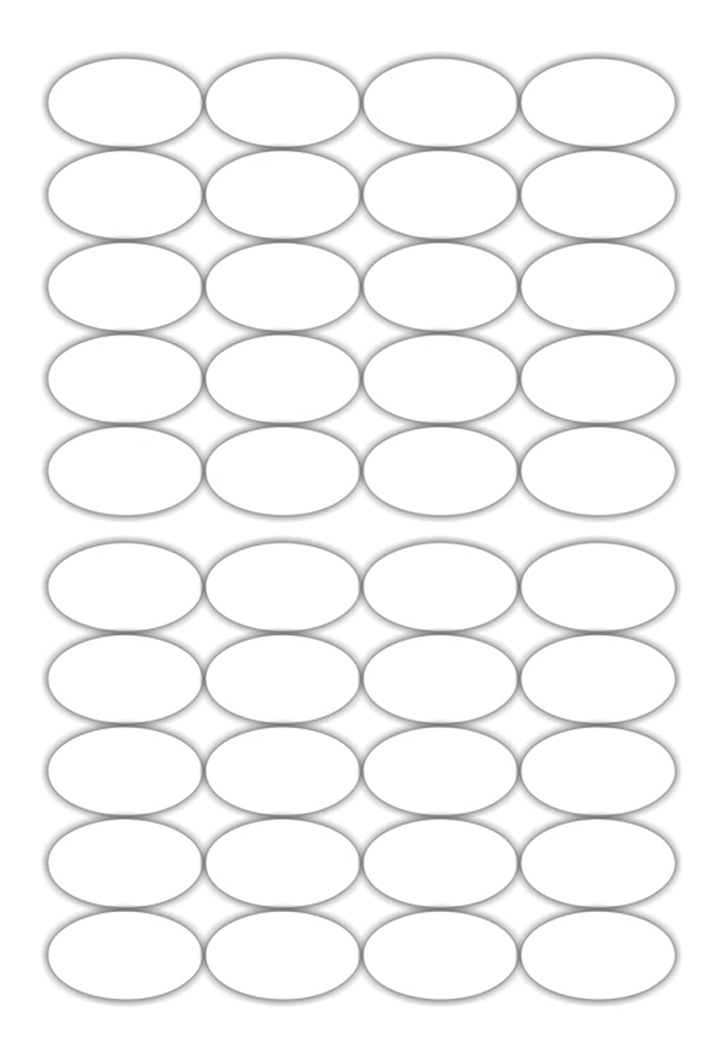 iberry's 108 pieces Waterproof Vinyl Stickers for Mason Jars Glass Bottle, Decals Craft, Kitchen Jar (Paper, 7 cm x 4 cm, White, 108 Piece) (Oval Sticker) (11)