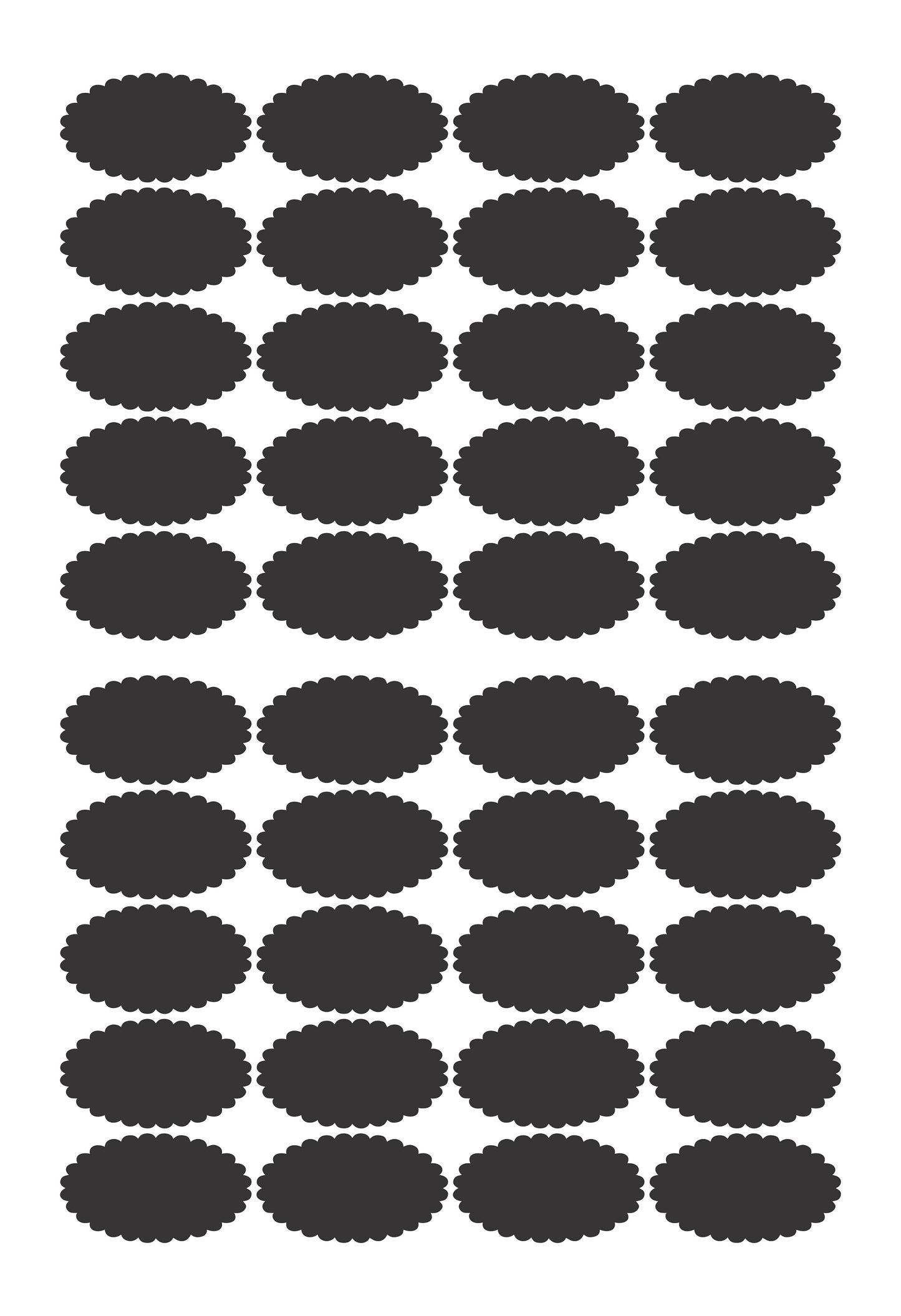 iberry's 108 pieces Waterproof Vinyl Stickers for Mason Jars Glass Bottle, Decals Craft, Kitchen Jar (Paper, 7 cm x 4 cm, Black, 108 Piece) -(8)