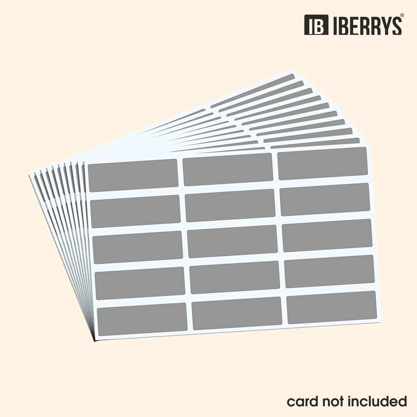 iberry's 50 x 10 mm Scratch Off Label Stickers|Silver Scratch Stickers for Baby Shower, Sale Events, Festival Offers, Sale Offers,Surprising |Rectangle Shape Peel Off Scratch Stickers
