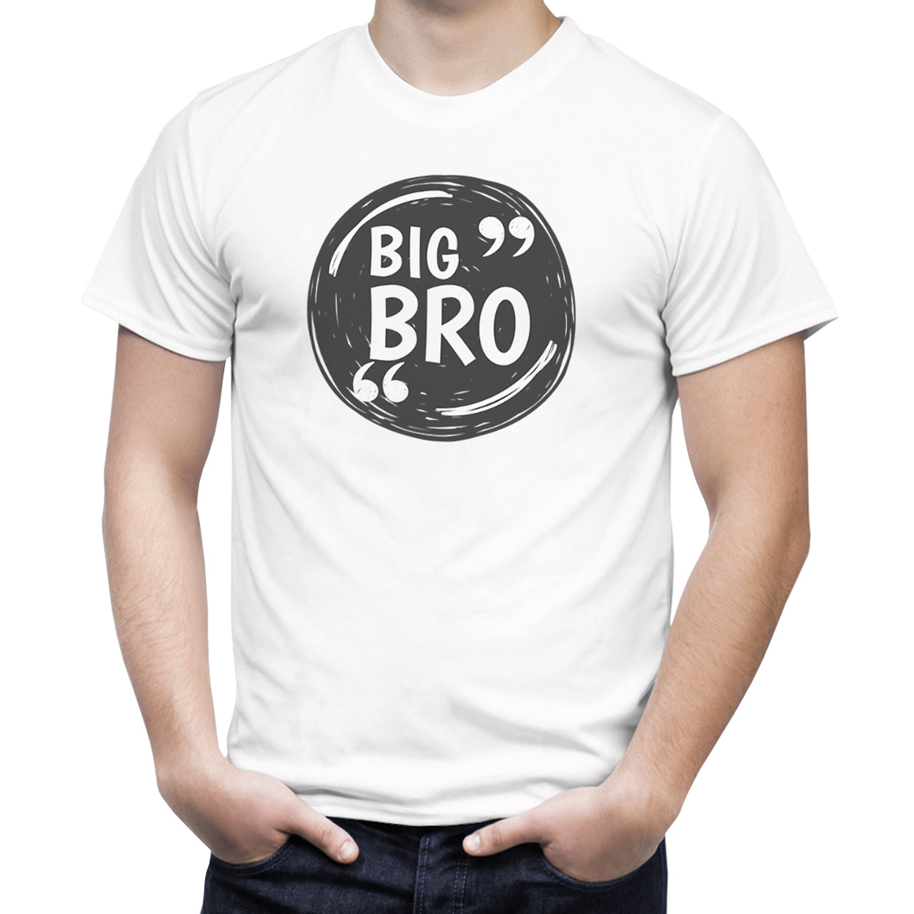 Big brother-lil sister matching Sibling t shirts - white