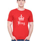 King Queen matching Couple T shirts- Red