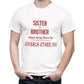 Brother Sister being there for each other matching Sibling t shirts - white