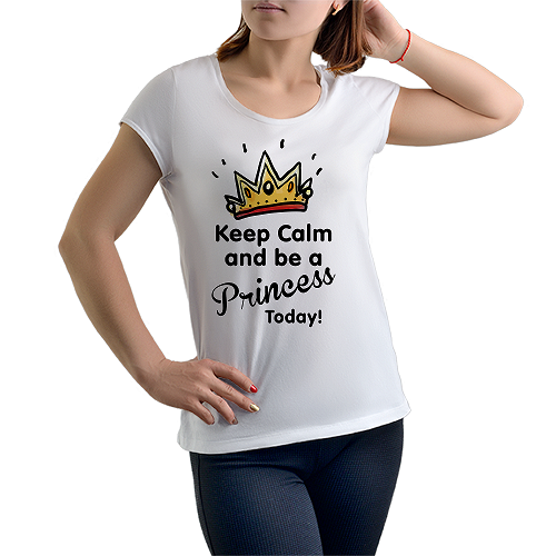 iberry's Graphic Tees funny Quote Tshirts Princess For Girls And Women- White