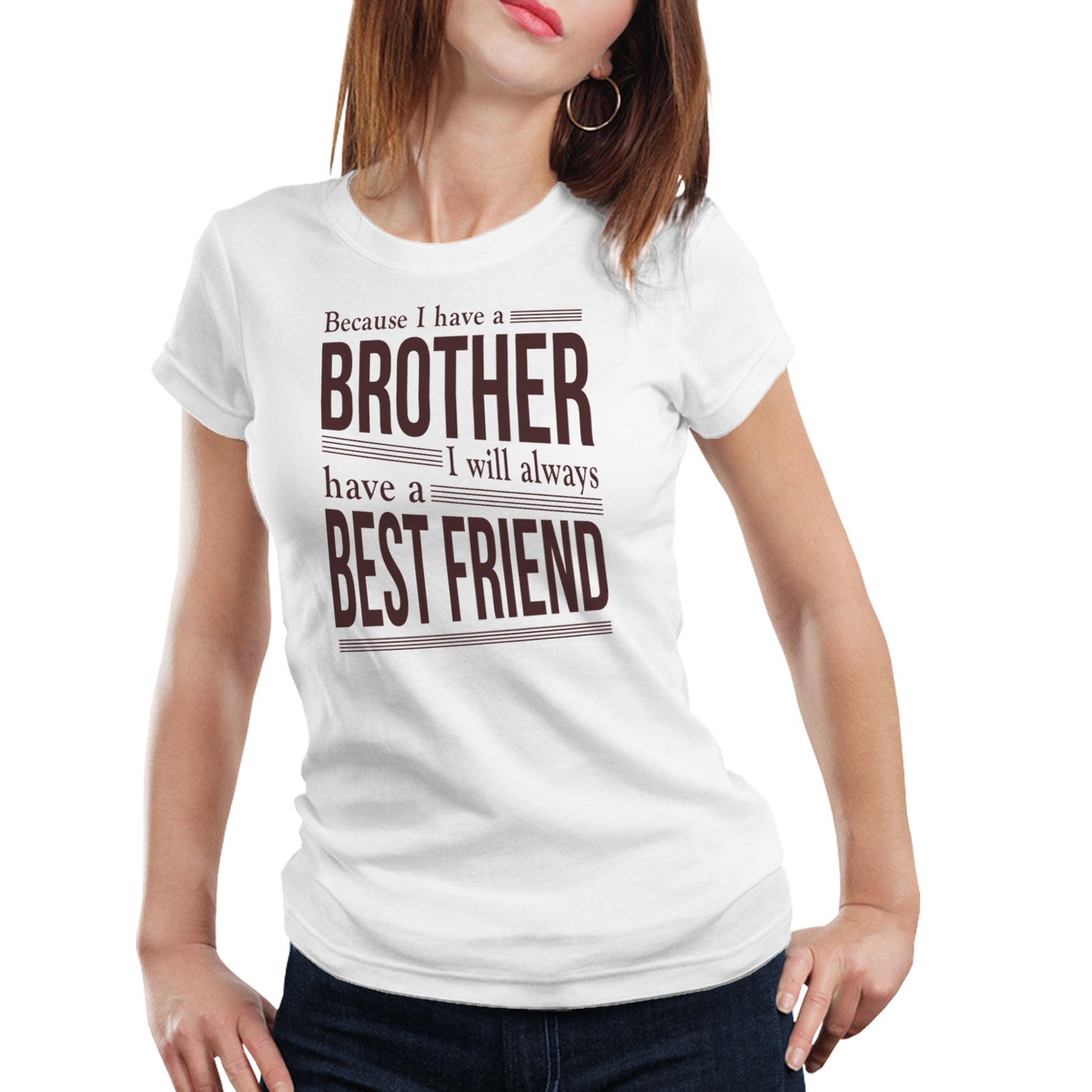 Brother Sister are always best friends matching Sibling t shirts - white