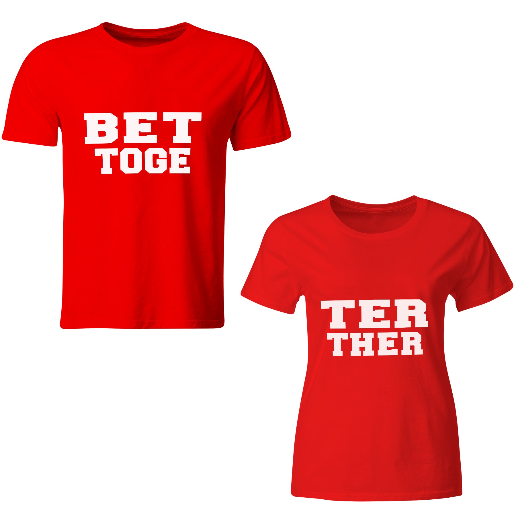 Better Togethermatching Couple T shirts- Red