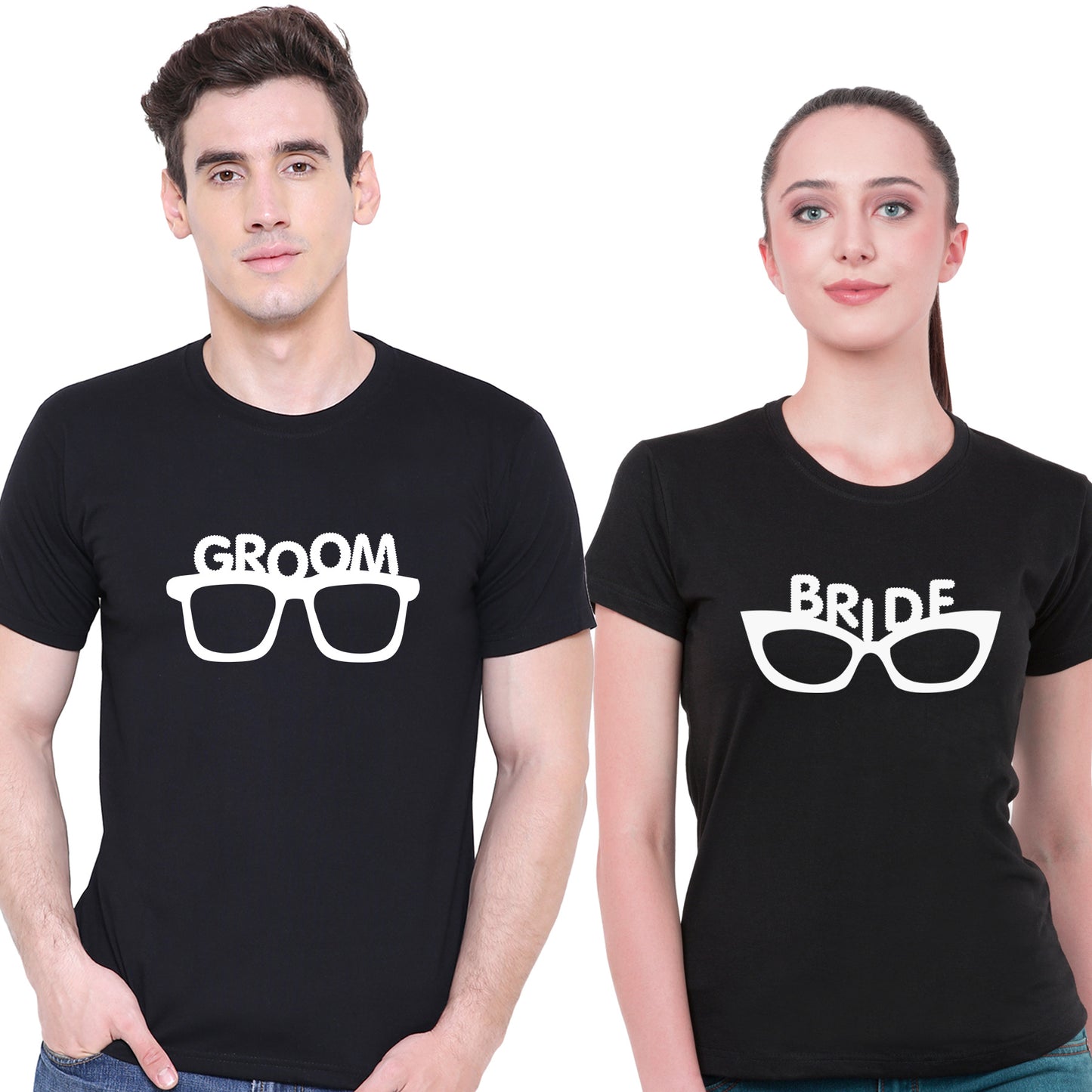 Bride Groom t shirt|wedding tshirts|Couple T shirts- Black