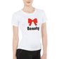 Beauty Beast matching Couple T shirts- White