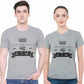 COOK ATM matching Couple T shirts- Grey
