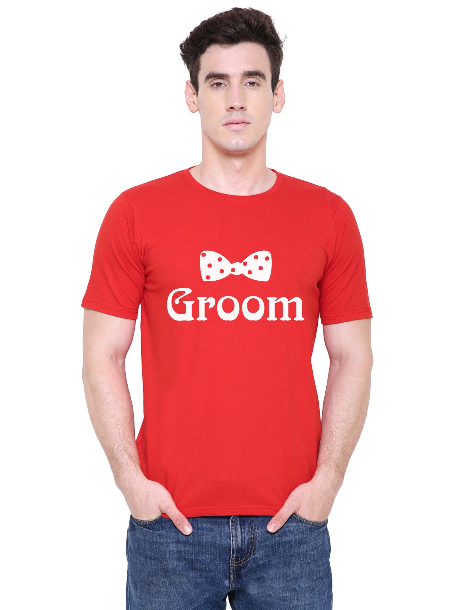 Bride Groom t shirt|wedding tshirts|Couple T shirts- Red 06