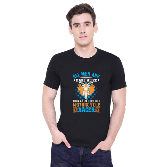 Few mens turn Motorcycle Racer quote Biker t shirts - Black