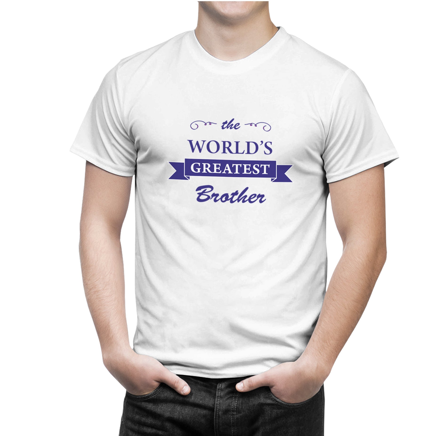 world's greatest brother-world's greatest sister matching Sibling t shirts - white