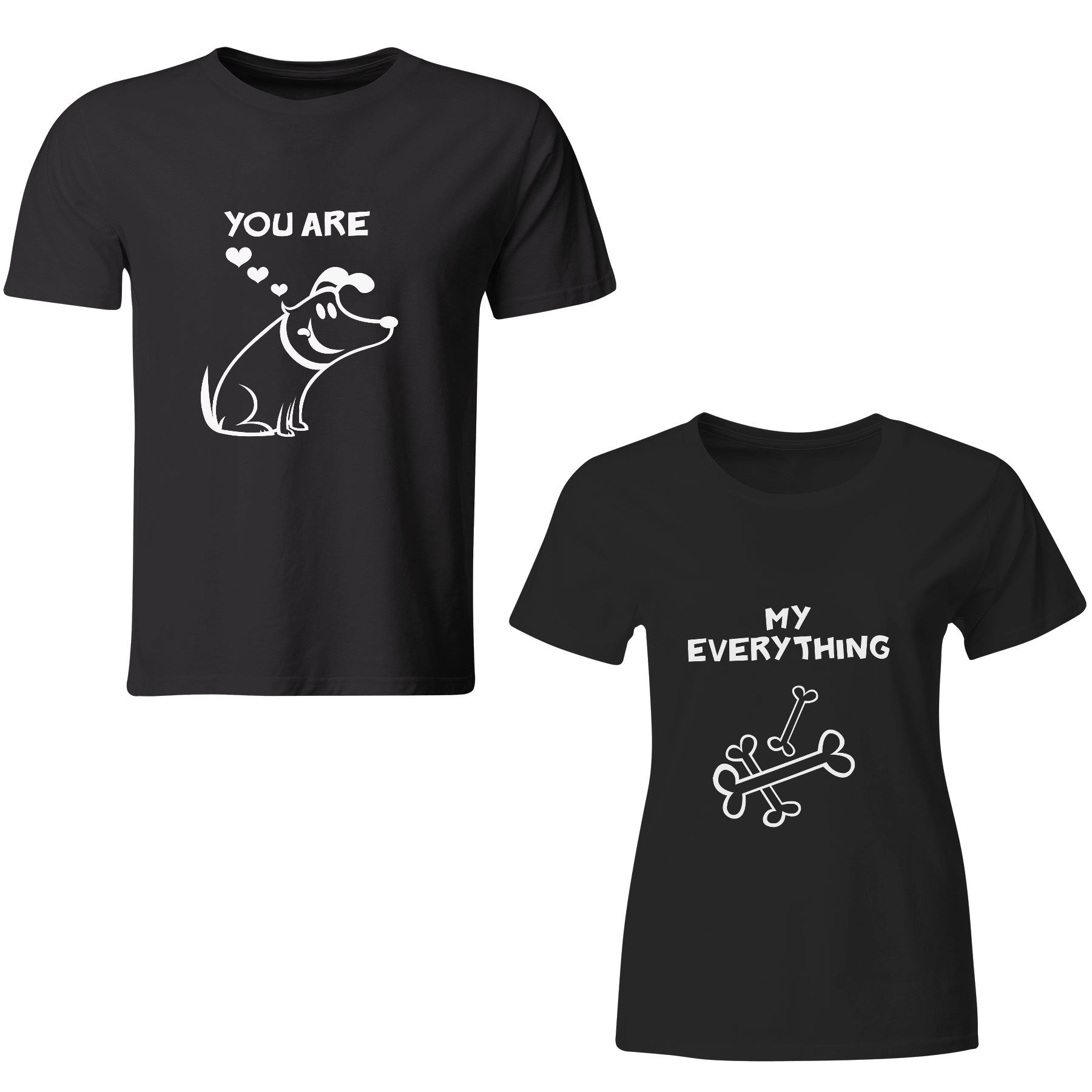 My Everything matching Couple T shirts- Black