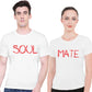 Soul Mate matching Couple T shirts- White