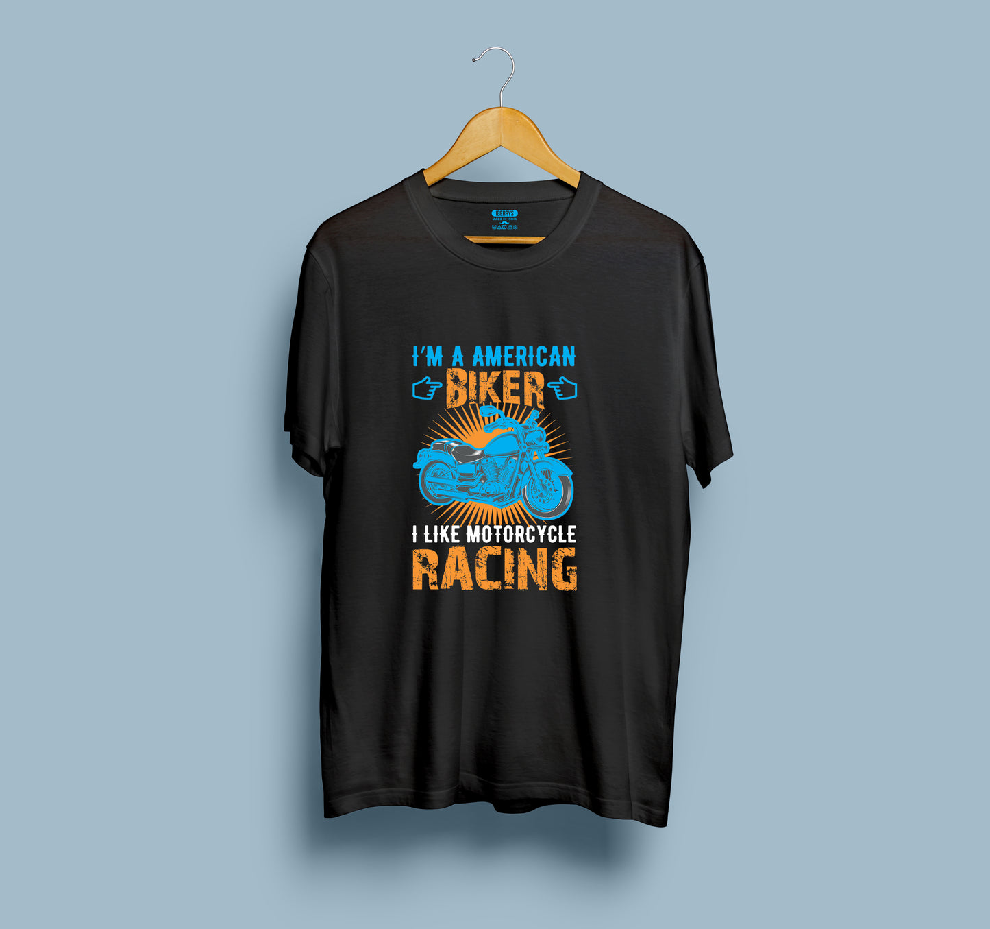 I like motorcycle racing Biker t shirts - Black