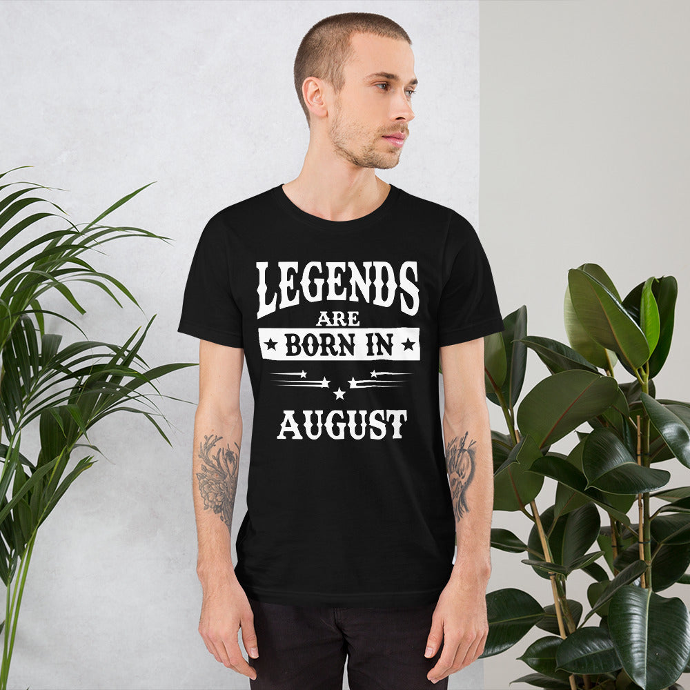 iberry's Birthday month T Shirt for Men |August Birthday Month Tshirt | Half Sleeve T-Shirt | Round Neck T Shirt |Cotton T-Shirt for Men- (08)