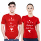 Customized Couple Tshirt- Stole My Heart Matching Couple Tshirt for Men & Women Cotton (Set of 2) Red