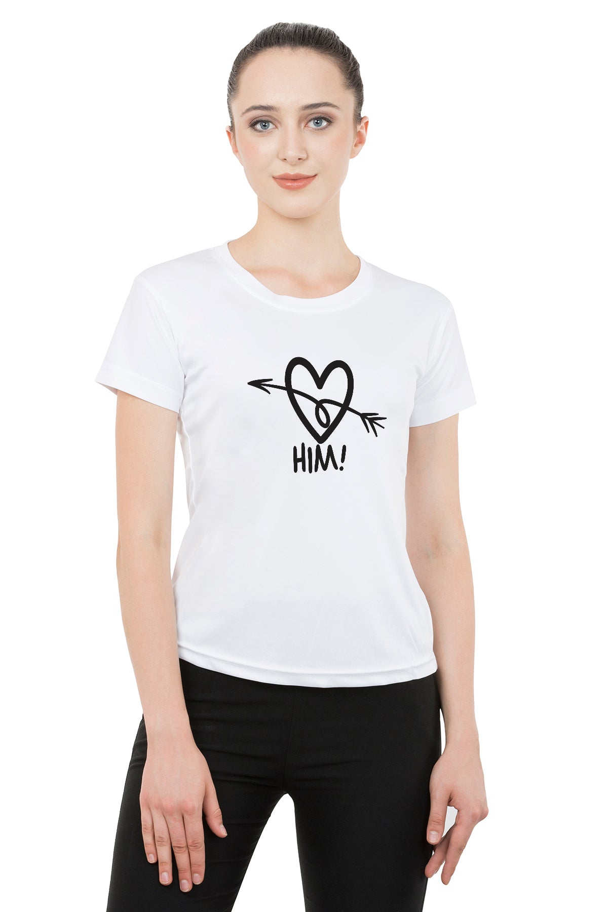 Heart Arrow matching Couple T shirts- White