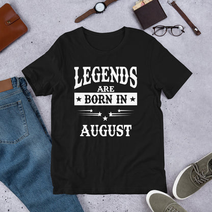 iberry's Birthday month T Shirt for Men |August Birthday Month Tshirt | Half Sleeve T-Shirt | Round Neck T Shirt |Cotton T-Shirt for Men- (08)