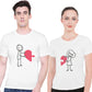 Love Puzzle matching Couple T shirts- White