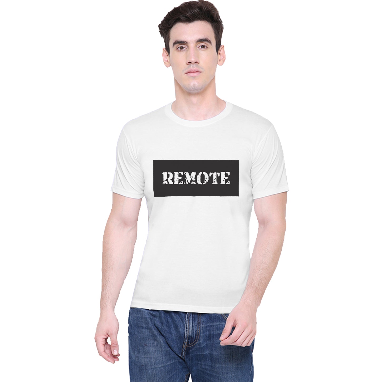Remote Control matching Couple T shirts- White