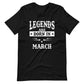 iberrys Birthday month T Shirt for Men |March Birthday Month Tshirt | Half Sleeve T-Shirt | Round Neck T Shirt |Cotton T-Shirt for Men- (03)