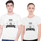 COOK ATM matching Couple T shirts- White