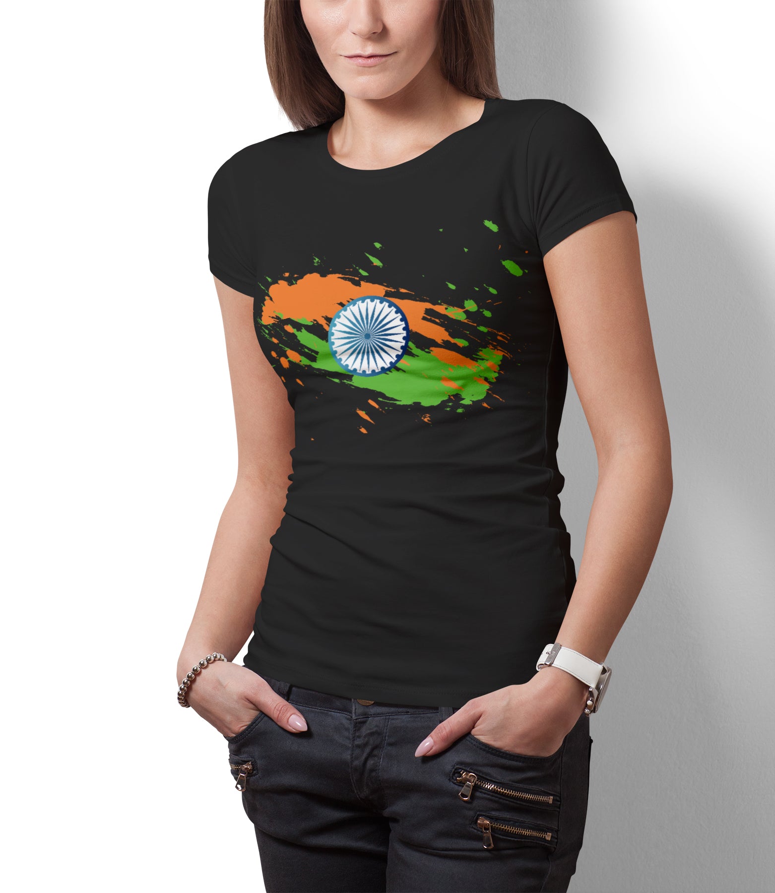 Independence day t shirts, Republic day tshirt, India tshirts - Black 08