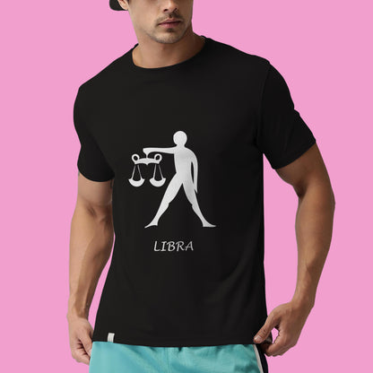 Libra zodiac sign tshirt, Personality tshirt, Astrology tshirt- Black