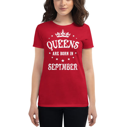 iberry's Birthday month T Shirt for Women |September Birthday Month tshirt | Half Sleeve T-Shirt | Round Neck T Shirt |Cotton T-Shirt for Women- (09)