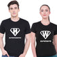 Super Husband & Wife matching Couple T shirts- Black