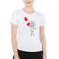 Love Bubble matching Couple T shirts- White