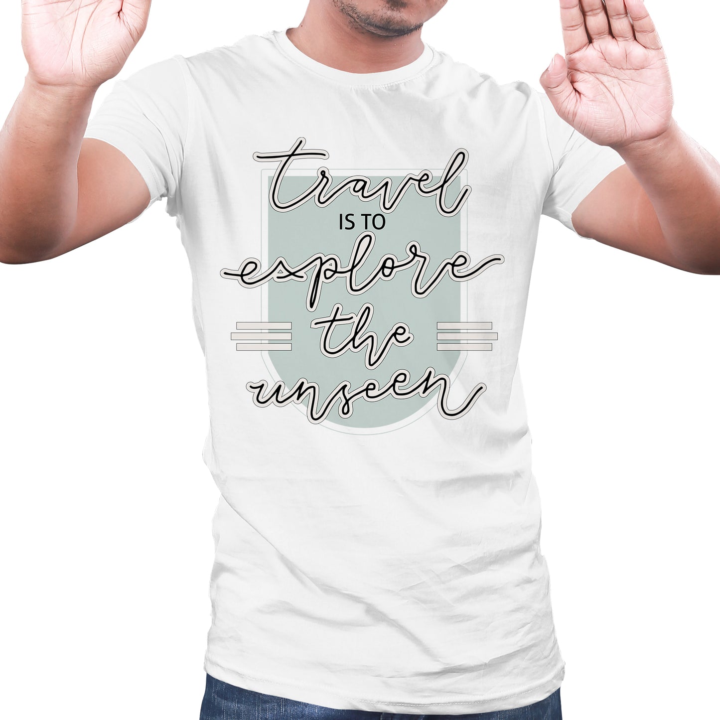 Travel the world & explore the unseen unisex t shirts - Black
