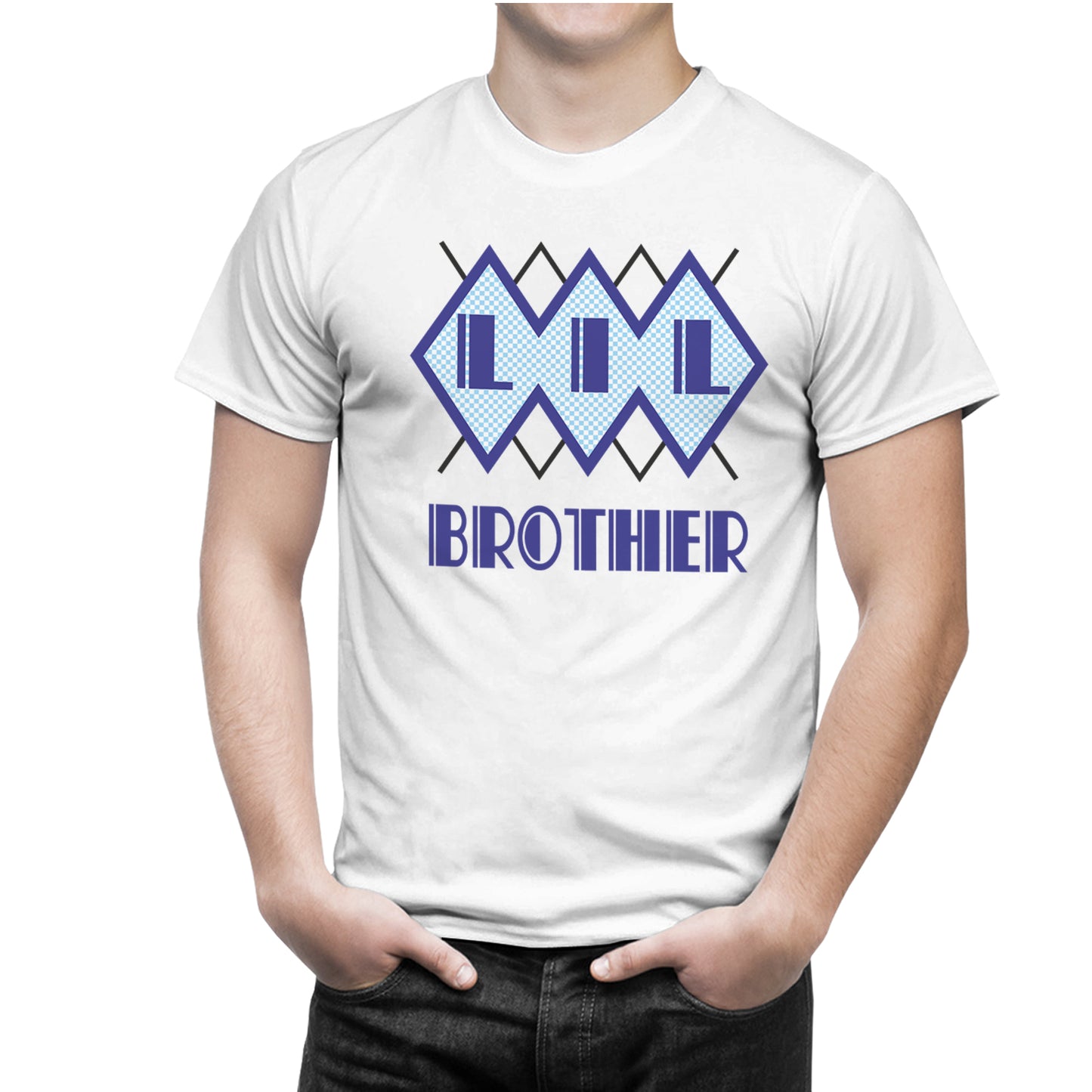 Lil brother- Big sister matching Sibling t shirts - white