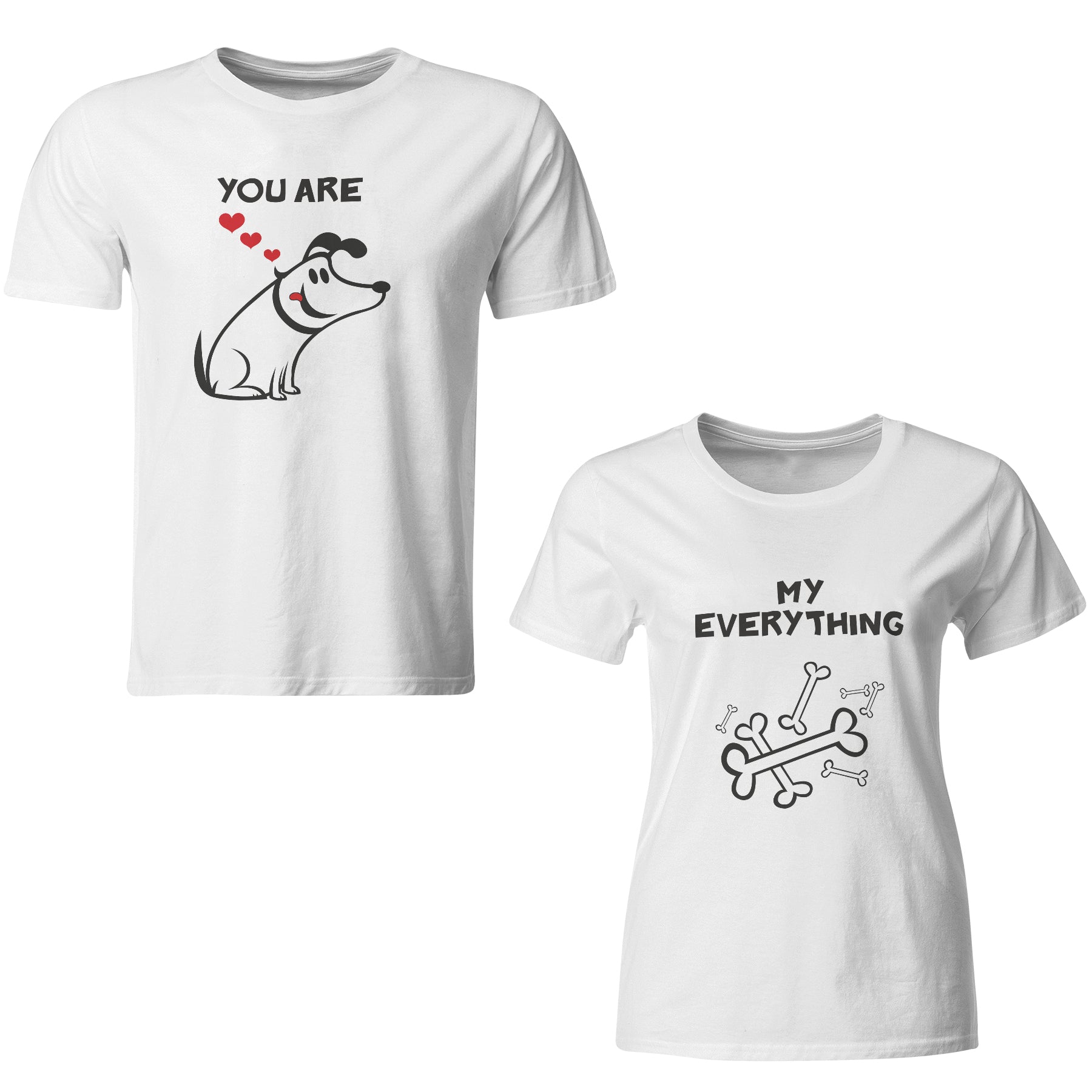 My Everything matching Couple T shirts- White