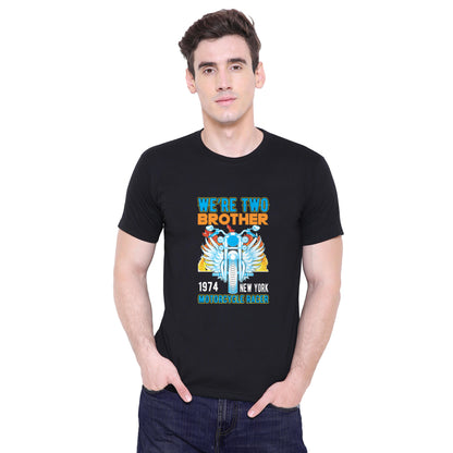 We are motorcycle racer brothers quote Biker t shirts - Black