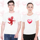 Cupid Love matching Couple T shirts- White