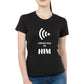 Connected to him/her  matching Couple T shirts- Black