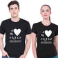 Crazy Love matching Couple T shirts- Black