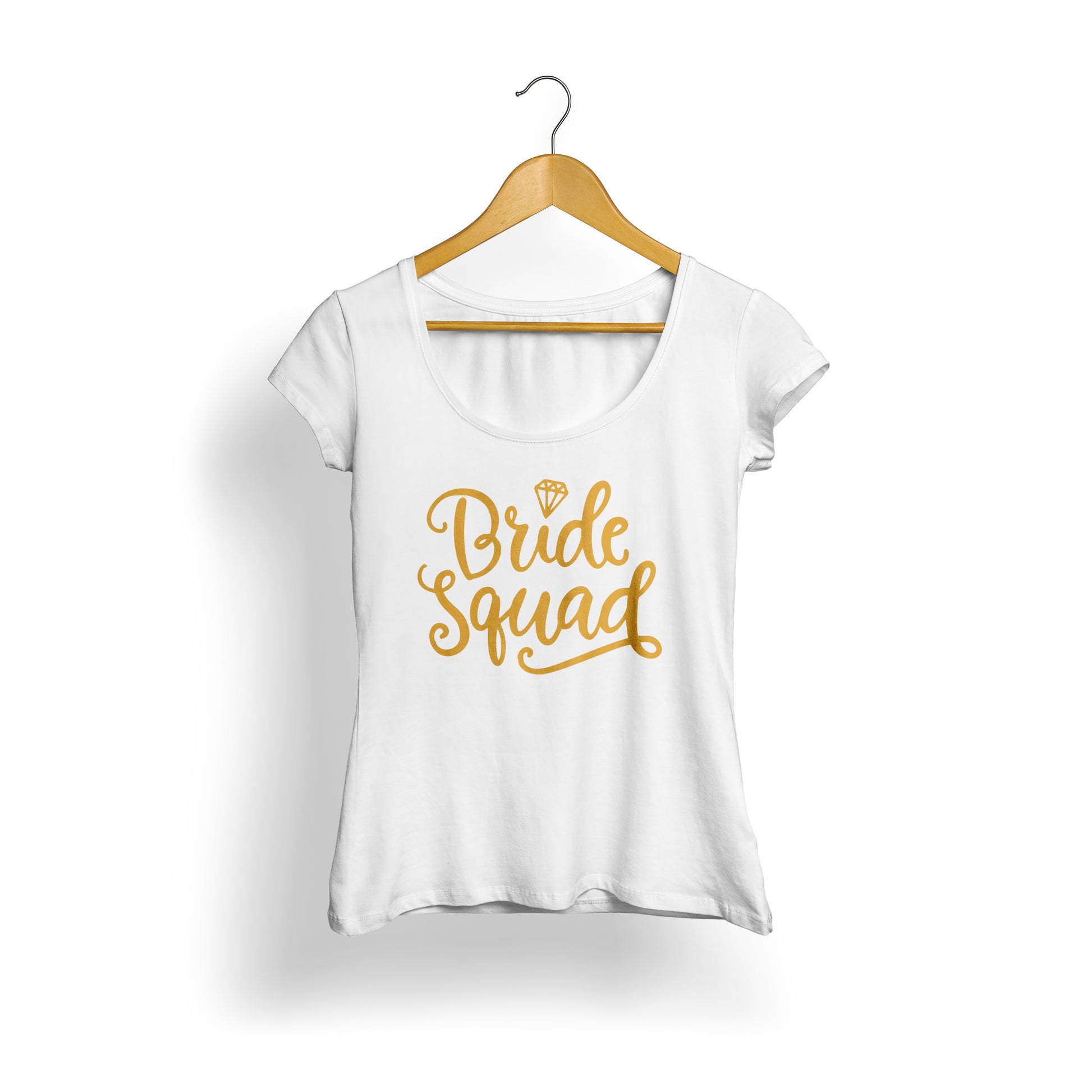 Bride squad t shirt for women- White