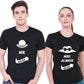 Mr. & Mrs. Right matching Couple T shirts- Black